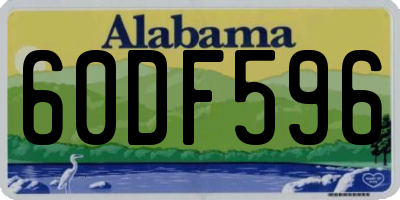 AL license plate 60DF596