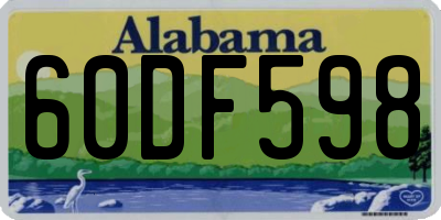 AL license plate 60DF598