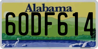 AL license plate 60DF614