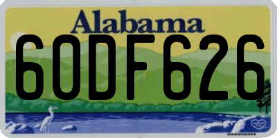 AL license plate 60DF626