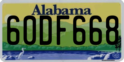 AL license plate 60DF668