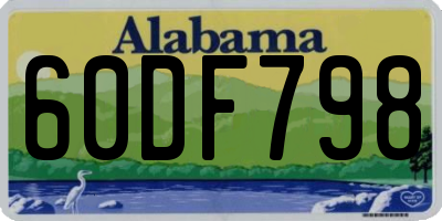 AL license plate 60DF798