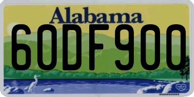 AL license plate 60DF900