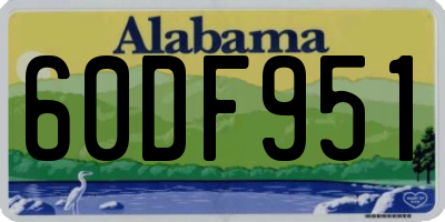 AL license plate 60DF951