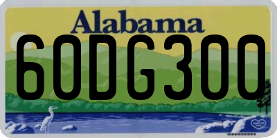 AL license plate 60DG300