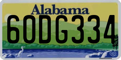 AL license plate 60DG334