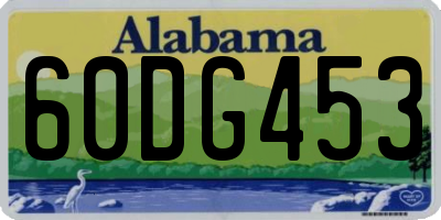 AL license plate 60DG453
