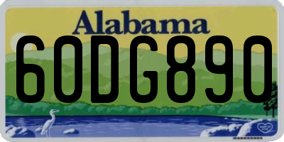 AL license plate 60DG890