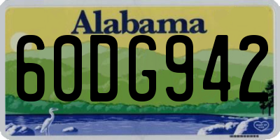 AL license plate 60DG942