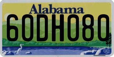 AL license plate 60DH080