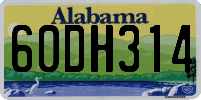 AL license plate 60DH314