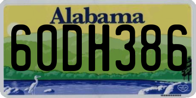 AL license plate 60DH386