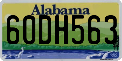 AL license plate 60DH563