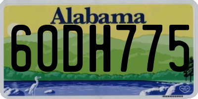AL license plate 60DH775