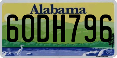 AL license plate 60DH796