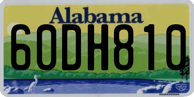 AL license plate 60DH810