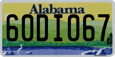 AL license plate 60DI067