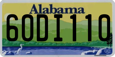 AL license plate 60DI110
