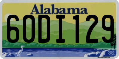 AL license plate 60DI129