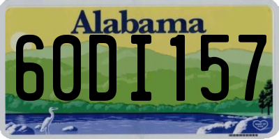 AL license plate 60DI157