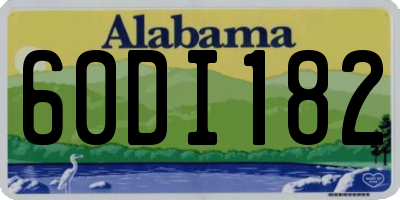 AL license plate 60DI182