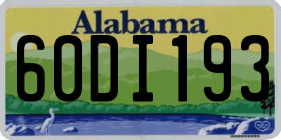 AL license plate 60DI193