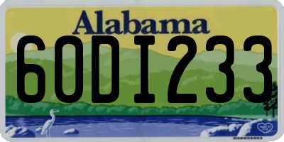 AL license plate 60DI233