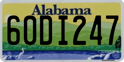 AL license plate 60DI247