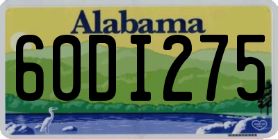 AL license plate 60DI275