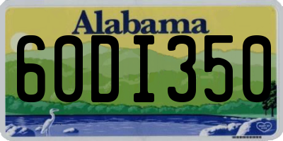 AL license plate 60DI350