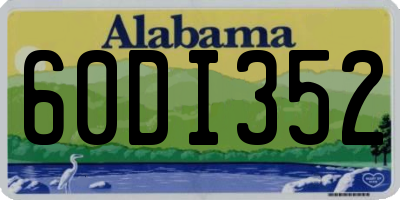AL license plate 60DI352