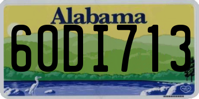 AL license plate 60DI713