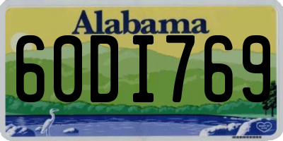 AL license plate 60DI769