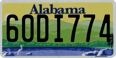 AL license plate 60DI774