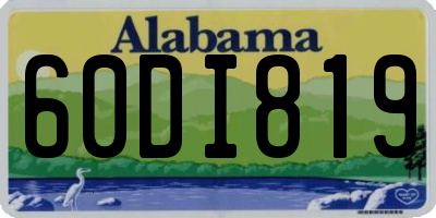 AL license plate 60DI819