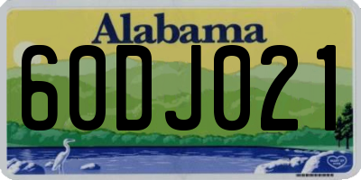 AL license plate 60DJ021