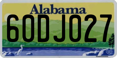 AL license plate 60DJ027