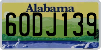 AL license plate 60DJ139