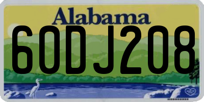 AL license plate 60DJ208
