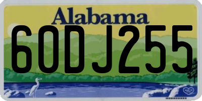 AL license plate 60DJ255