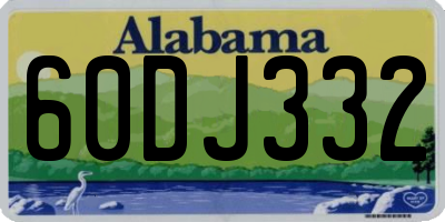 AL license plate 60DJ332