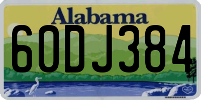 AL license plate 60DJ384