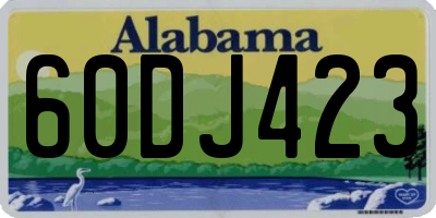 AL license plate 60DJ423