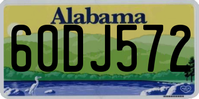 AL license plate 60DJ572