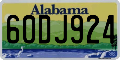 AL license plate 60DJ924