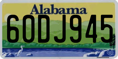 AL license plate 60DJ945