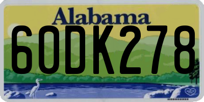 AL license plate 60DK278