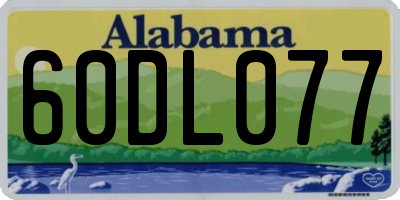 AL license plate 60DL077