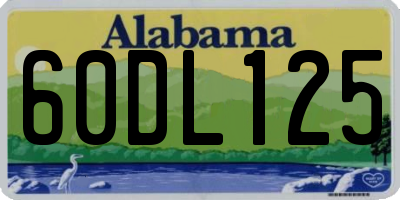 AL license plate 60DL125