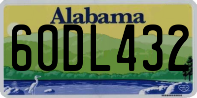 AL license plate 60DL432
